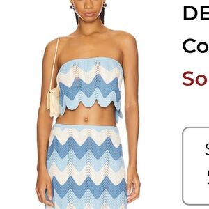 DEVON WINDSOR Aqua and White Crochet Set